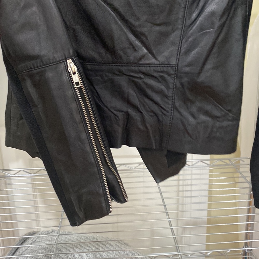 New Trouvé chic black 100% leather jacket - Picture 10 of 10